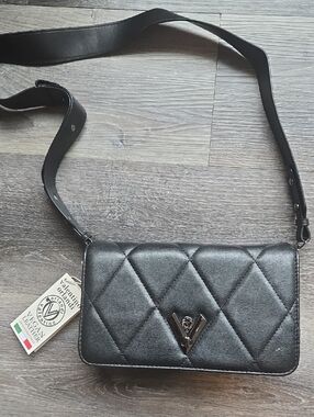 Valentino Orlandi Black Quilted Women's Bag Nwt!! Stunning